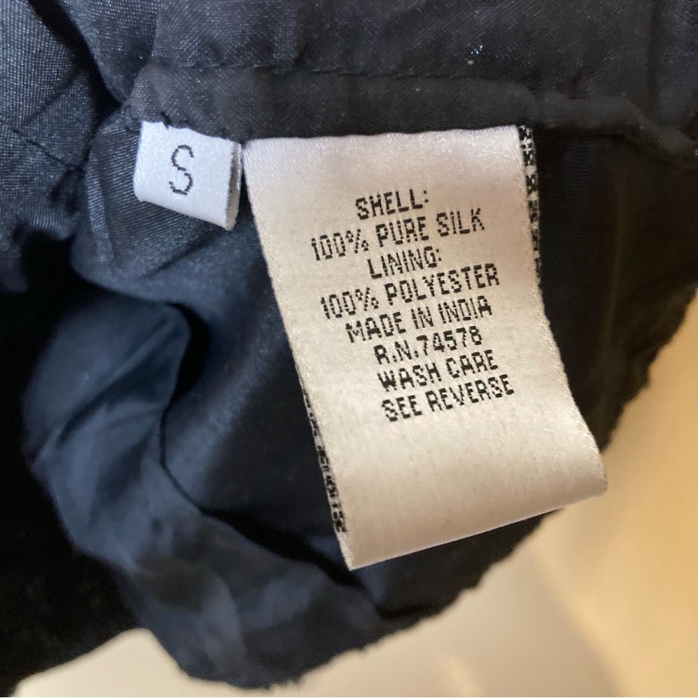 Cache 100% Silk Camisole Black Sequins Size Small - image 5